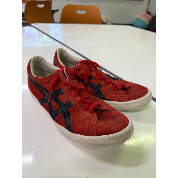 Onitsuka Tiger Red Suede Sneakers Size 10 main image 5
